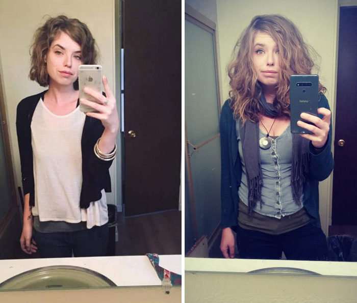 “1st Picture Was The Peak Of My Opiate Addiction. 2nd Is A Recent Of One Of Me Healthy And Sober”