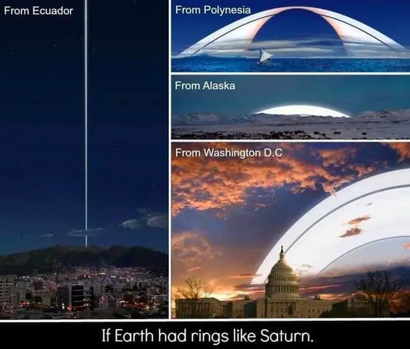 Is Earth had rings like Saturn.