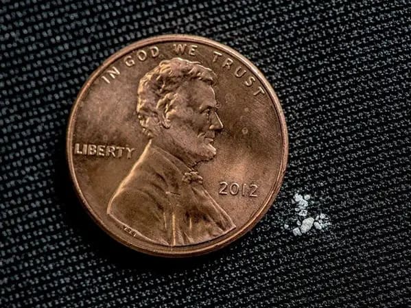How much fentanyl could kill you compared to the size of a penny.