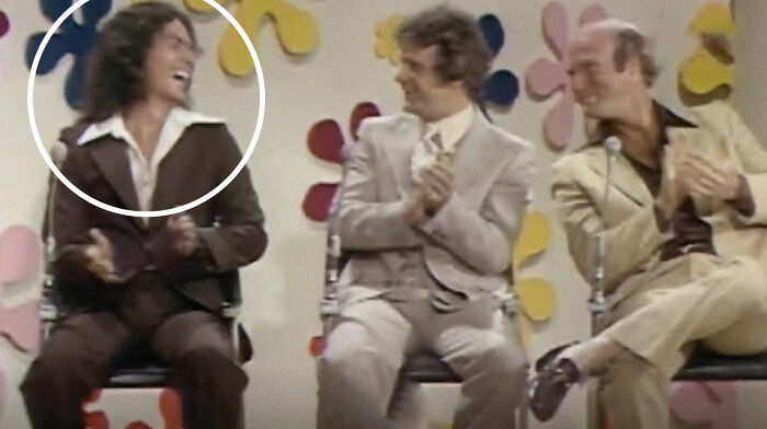 The circled man is serial killer Rodney Alcala. By the time of that appearance on the show, he had raped several women and murdered at least one.

He won the game, but the woman never went on the date with him. You can imagine how relieved she is.