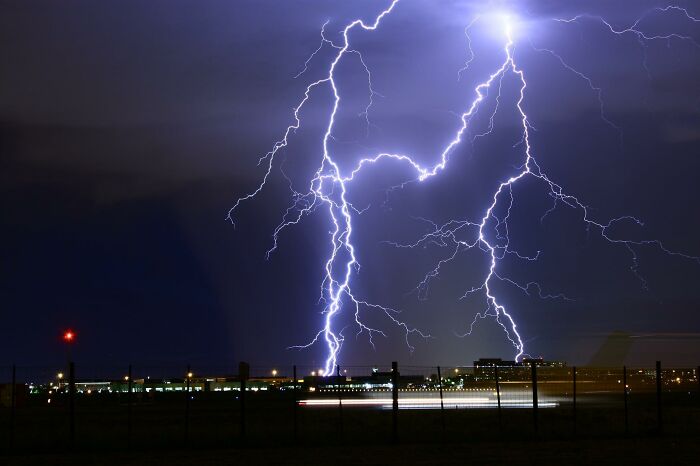 powerful lightning storm