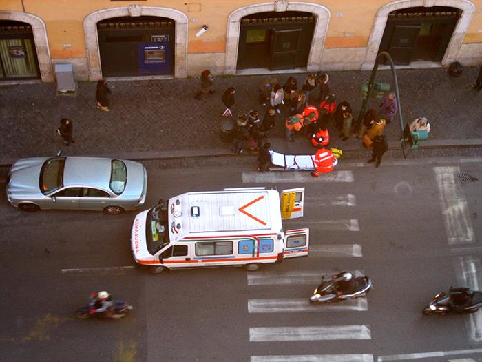 ambulance in traffic
