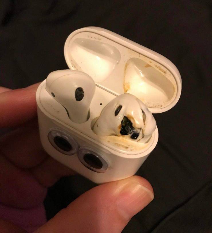 melted airpods