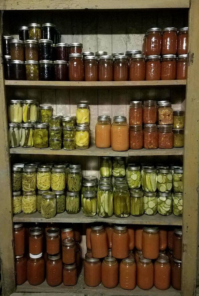 Our Canning Haul For The Year, Still Have To Do Apples Yet. All Home Grown Veggies