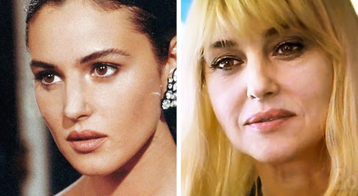 Monica Bellucci at the age of 26 and 55