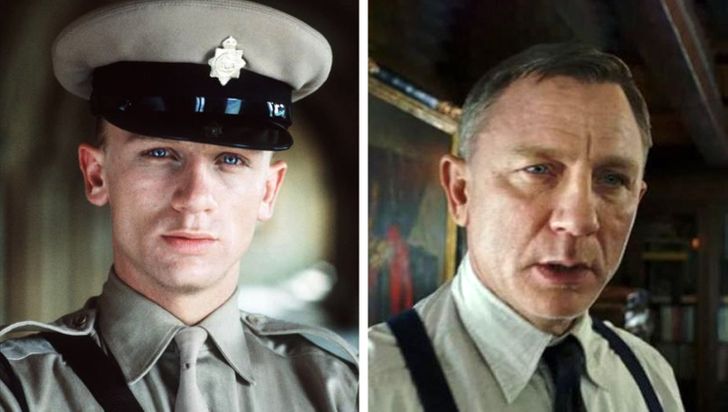 Daniel Craig at the age of 24 and 51