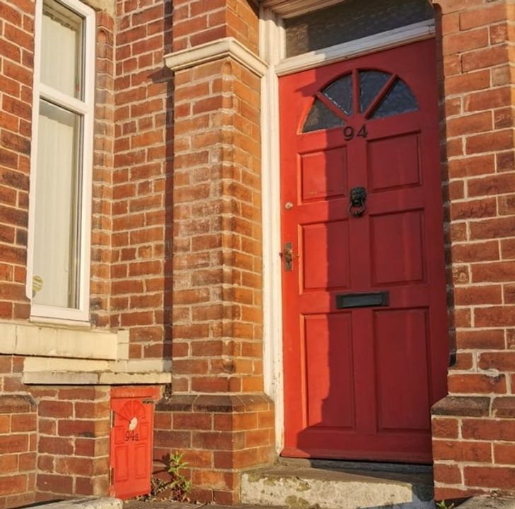 “This house in my town has a smaller, identical door for its packages.”