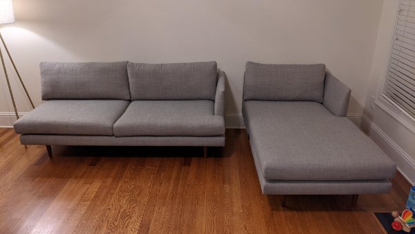 “Company sent mismatched pieces of my new couch today. They don’t make the couch anymore.”