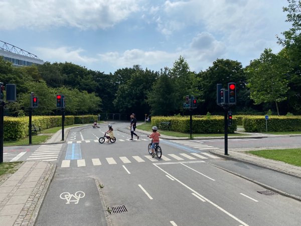 “Miniature traffic playground in Copenhagen where kids learn to bike in traffic.”