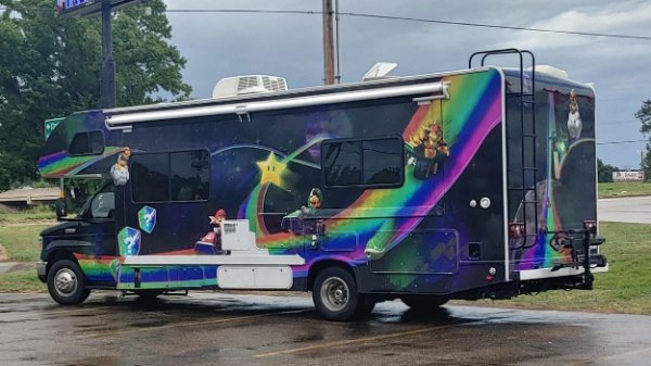 “I saw this Mario Kart themed RV at Dairy Queen.”