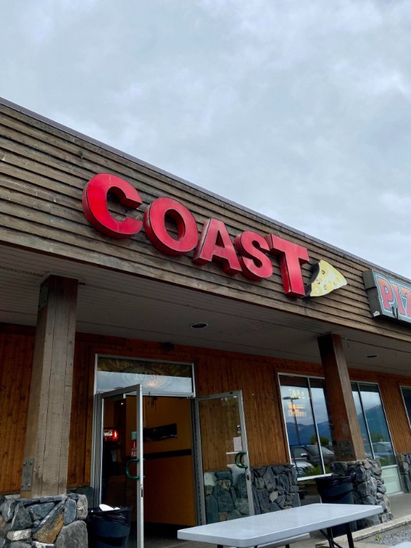 “This place used to be a Mexican restaurant called Tacos, but when they sold, the new owner didn’t want to buy a whole new sign, so they named the new business coasT.”