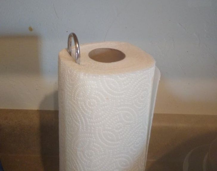 “My mom replaced the paper towels.”