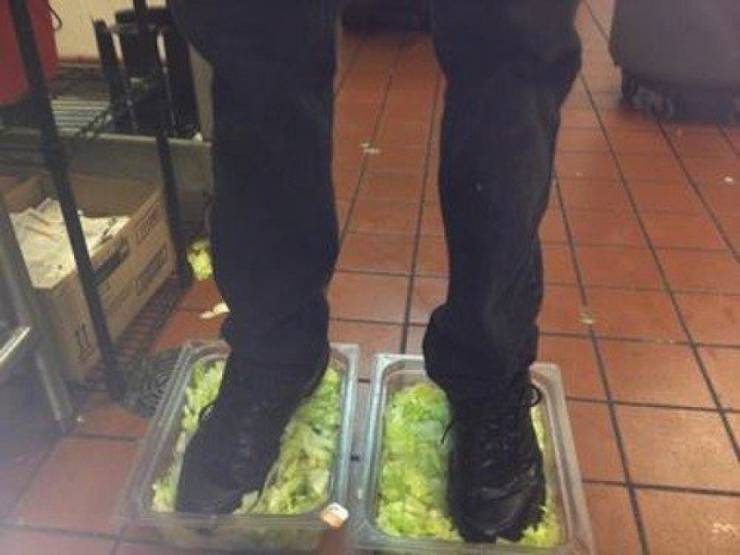 In 2012, a burger king employee anonymously posted an image on 4-chan of him putting his feet in lettuce, with the caption: “This is the lettuce you eat at Burger King.” It took 20 minutes for people to track down the branch the employee worked at and contact the news. He was promptly fired.