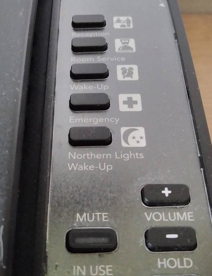Hotel phone in Iceland has a special button that will wake you up if there are northern lights in the sky.