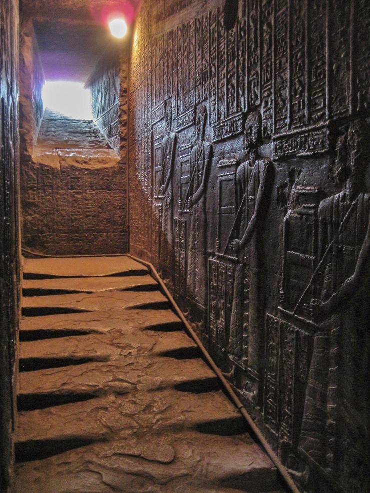 The Temple of the Goddess Hathor, Egypt. 2300 years old melted stairs