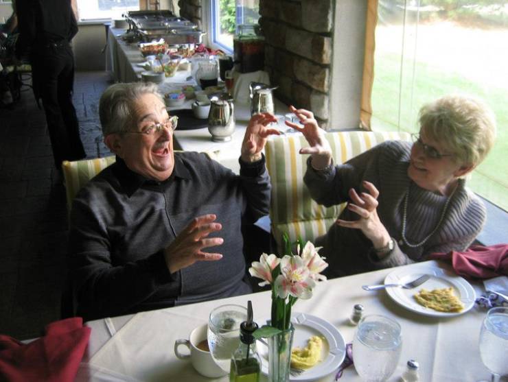 “I was taking pictures at my wife’s grandparent’s sixtieth-anniversary party. I told them to act like they’ve been married for 60 years.”