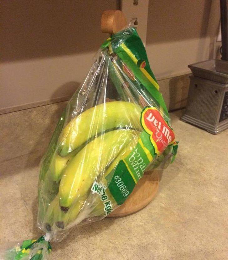 “I asked my husband to hang up the bananas.”