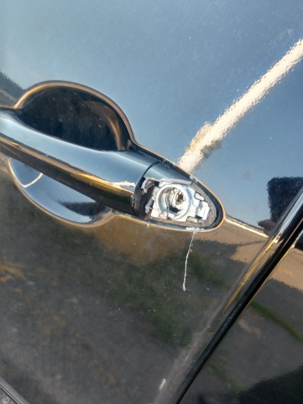 “Heading out to work today only to find someone tired to break into my car last night. Happy Friday!”