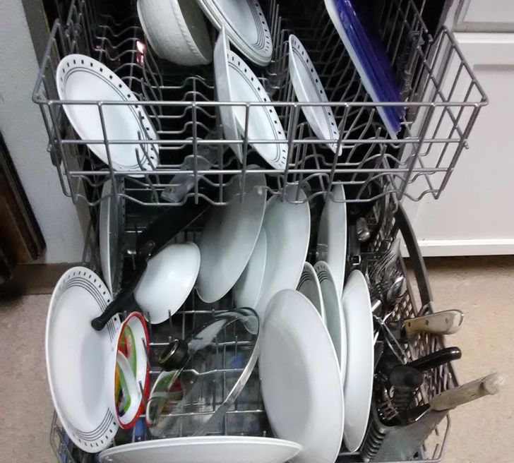 “And this is why I don’t let guests load my dishwasher.”