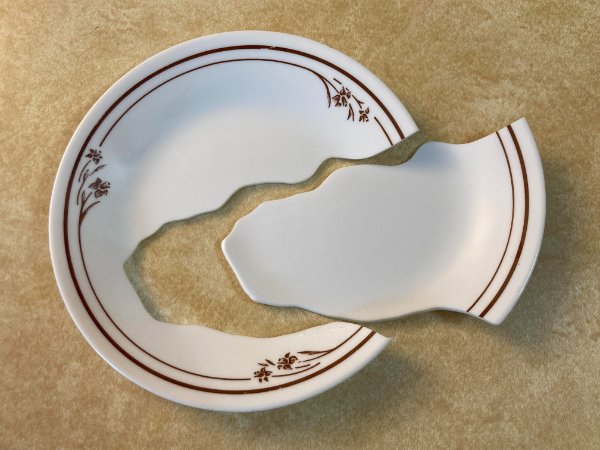 The way this plate broke.
