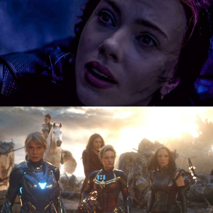 In Avengers: Endgame (2019), Scarlet Johansson Throws Herself Off A Cliff So She Doesn’t Have To Be Part Of The Girl Power Scene