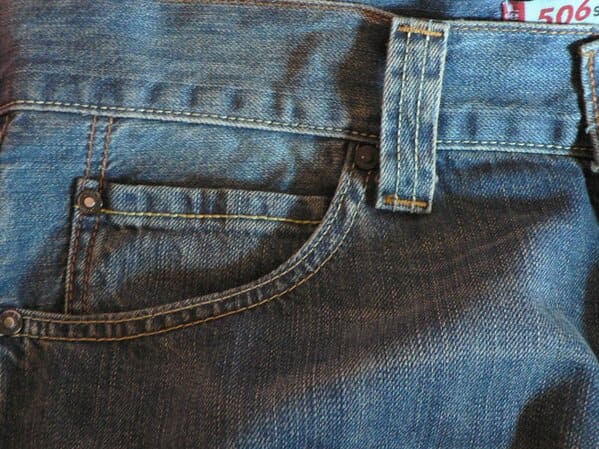 According to the Levi Strauss blog, “The first blue jeans had four pockets—only one in the back and, in the front, two plus the small, watch pocket. This extra pouch has served many functions… condom pocket, coin pocket, match pocket, and ticket pocket, to name a few.”