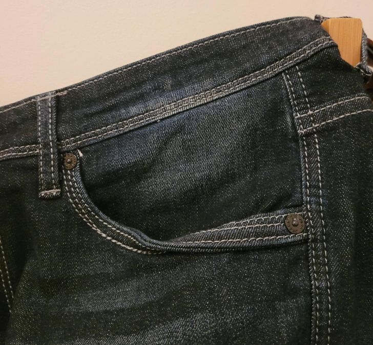 “Stitched the jean pocket, boss...”