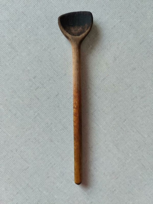 My grandma’s 60+ year old wooden spoon that she still uses all the time.