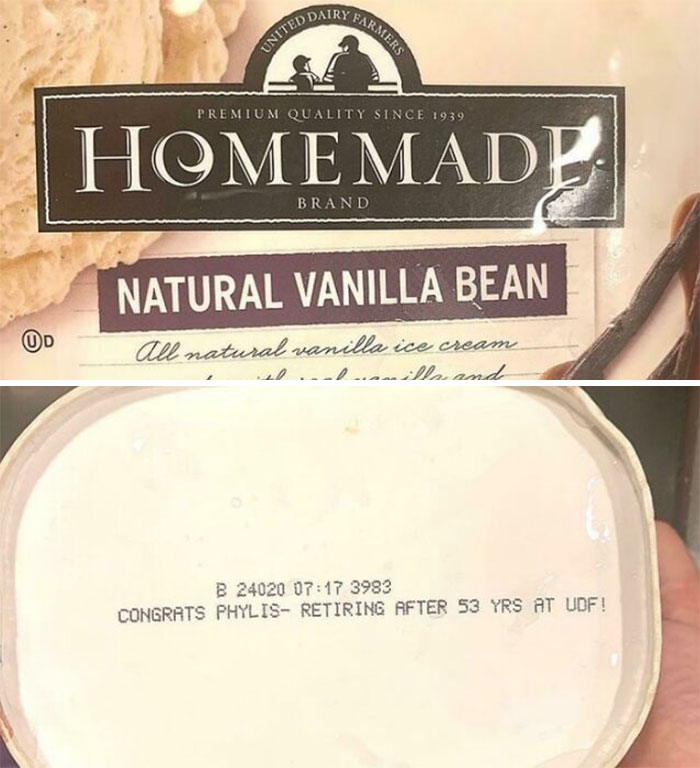 Airy Armers United Premium Quality Since 1939 Homemade Brand Natural Vanilla Bean Od All natural vanilla ice cream 20.l.nible and B 24020 3983 Congrats Phylis Retiring After 53 Yrs At Udf!