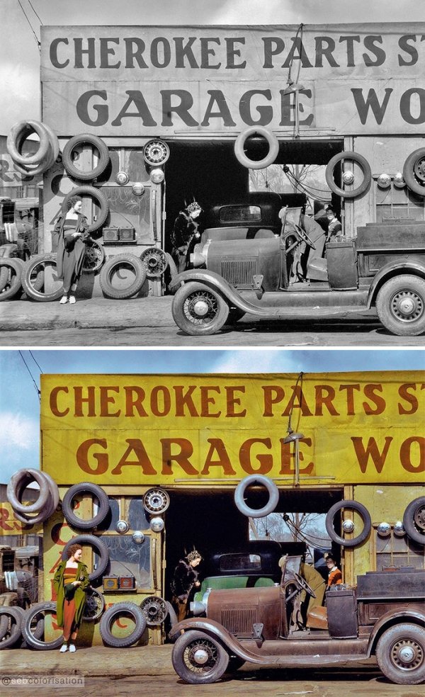 Photograph - Cherokee Parts S Garag Wo Cherokee Parts S Garage Wo Ch colorisation