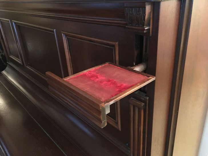 “My piano from 1885 has a hidden pop-out candle holder.”