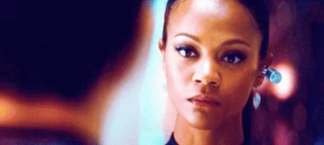 Zoe Saldana can move her eye balls in different directions.