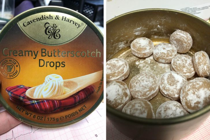 “Creamy butterscotch drops...not so creamy.”