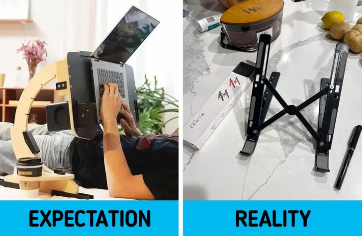 “The laptop stand I ordered vs the laptop ‘stand’ I got”