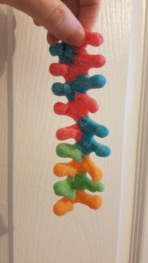“This messed up gummy worm in my sour gummy worm package.”