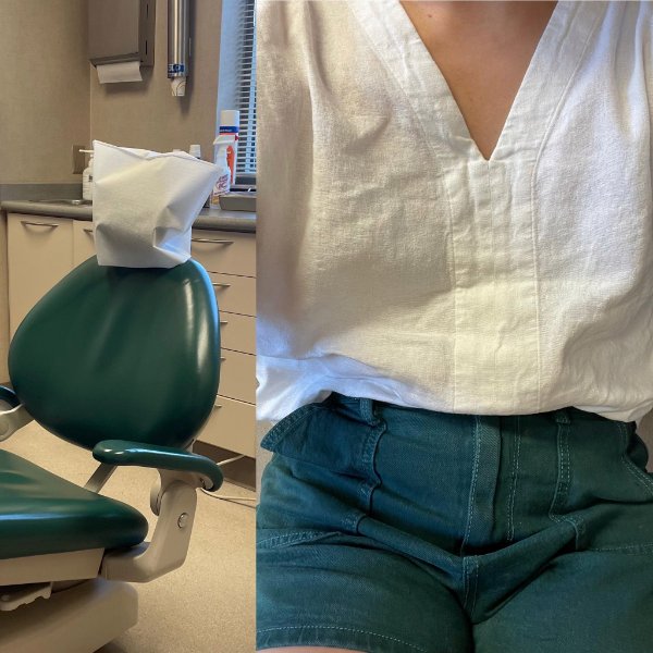 “I accidentally dressed like the chair at my dentist appointment today.”