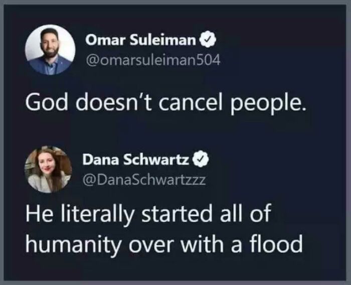 hollywood bowl - Omar Suleiman 504 God doesn't cancel people. Dana Schwartz He literally started all of humanity over with a flood