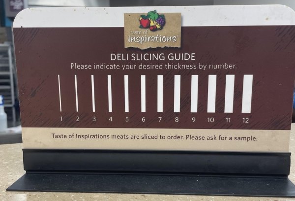 catch the fire toronto - taste of Inspirations Deli Slicing Guide Please indicate your desired thickness by number. 1 2 3 4 5 6 7 8 9 10 11 12 Taste of Inspirations meats are sliced to order. Please ask for a sample.