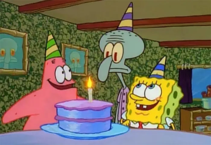 happy birthday spongebob gif