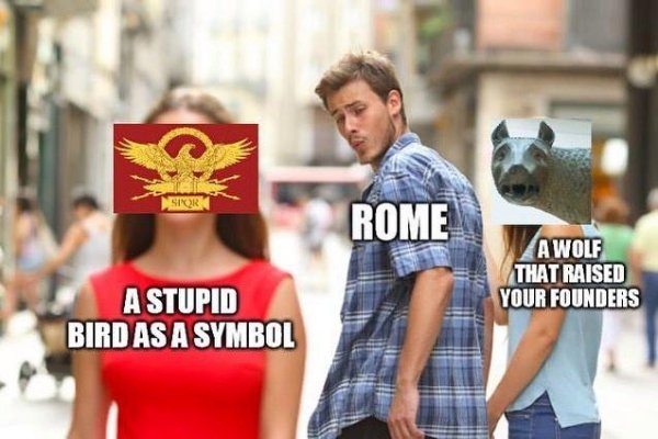 harry memes sidemen - i Spor Rome A Wolf That Raised Your Founders A Stupid Bird As A Symbol