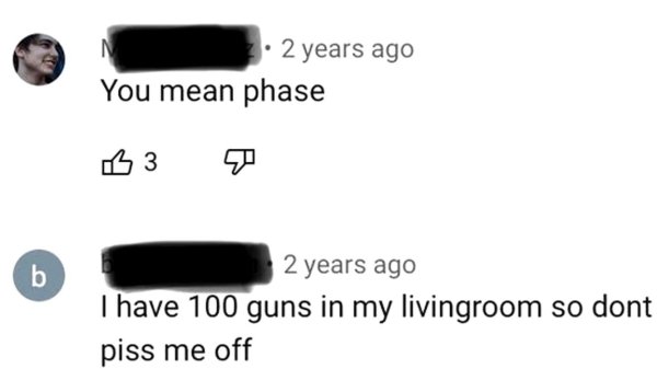 multimedia - 2 years ago You mean phase 3 b 2 years ago I have 100 guns in my livingroom so dont piss me off