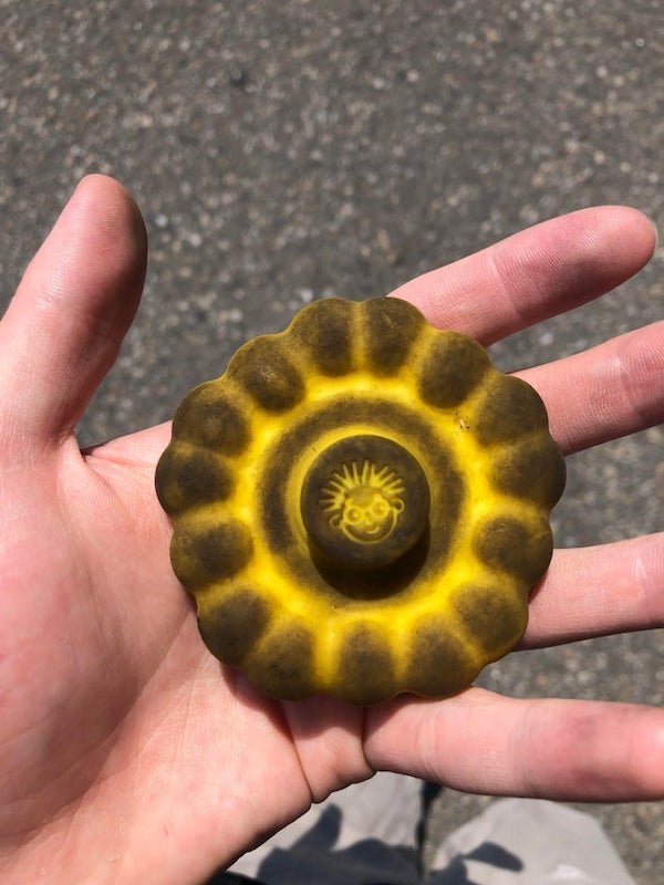 What is this thing? It seems like it made out of rubber and was laying in the road.

A: Its one piece of this Baby Einstein teether toy.