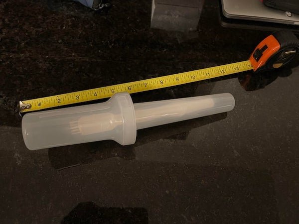 What is this thing found in my kitchen drawer while moving? Plastic measuring cup that opens with brush inside. I’m pretty sure they go together, and they might be for an small appliance.

A: Comes with InstantPot brand blenders. It’s the push stick and cleaning brush. I have one on the top of my fridge.