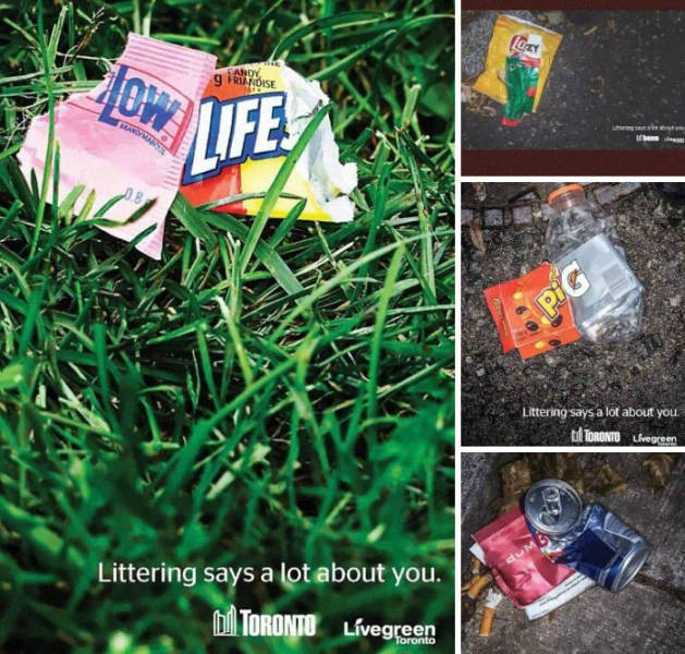 Genius ads against littering.
