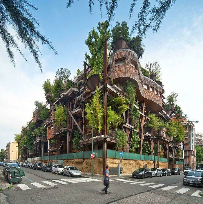 This apartment building is home to over 150 trees.