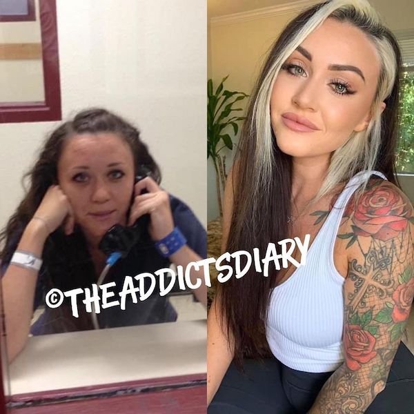 5 years clean today! The second pic is me in jail in 2014. My dad took a bunch of pics so I wouldn’t forget. I can laugh now. I look at that picture and see a naive young women that was careless and selfish. Today, I realize how precious life is and I continue to work on myself using the 12 steps to become a better woman. Recovery changed me and continues to make me better. I love my life and don’t ever want to take it for granted. I’m so grateful for NA and the program that saved my life. 5 years is a long time for an addict like me, I’m so proud of myself!