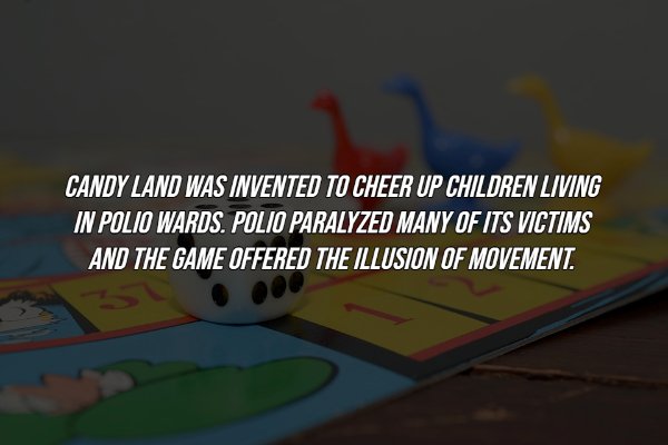 material - Candy Land Was Invented To Cheer Up Children Living In Polio Wards. Polio Paralyzed Many Of Its Victims And The Game Offered The Illusion Of Movement.