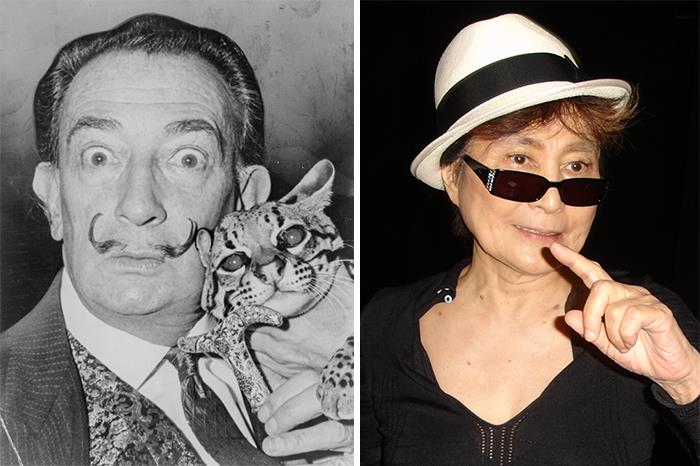 Salvador Dali once conned Yoko Ono into paying $10,000 for a single blade of grass. Yoko had offered to pay that amount for one of his mustache hairs. He substituted the blade of grass because he thought that Yoko Ono was a witch and might use his hair in a spell.