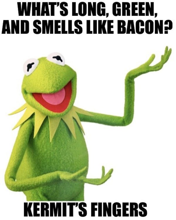 sportswear - What'S Long, Green, And Smells Bacon? Kermit'S Fingers