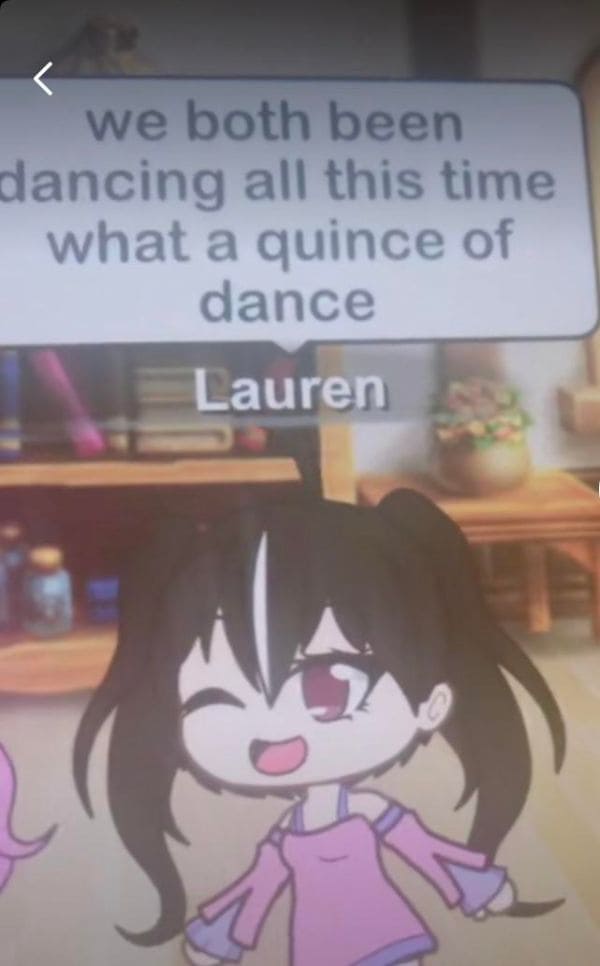spelling fails - cartoon - we both been dancing all this time what a quince of dance Lauren